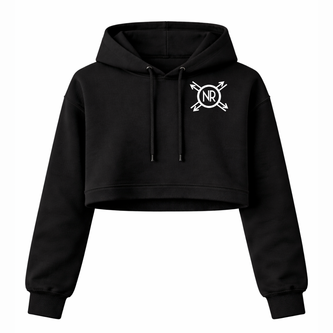 Ladies NRB Compass Left Chest Cropped Hoodie