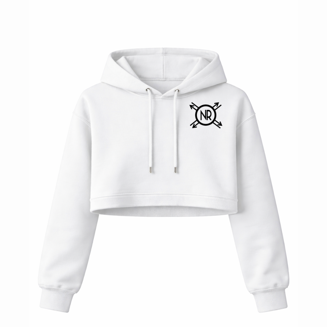 Ladies NRB Compass Left Chest Cropped Hoodie